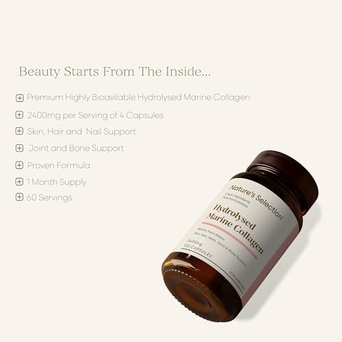 Pure Hydrolysed Marine Collagen Capsules 2400mg - Collagen Tablets High Strength Collagen Nature's SelectionBuy Supplements Australia