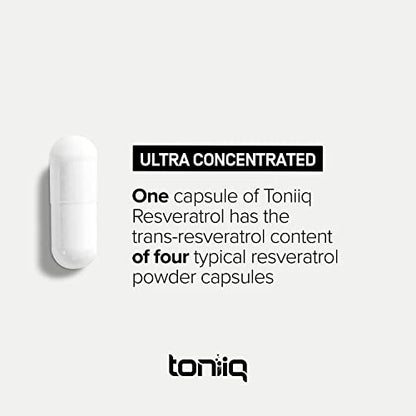 Ultra High Potency Third-Party Tested Trans Resveratrol 1000mg - 98% Pure ToniiqBuy Supplements Australia