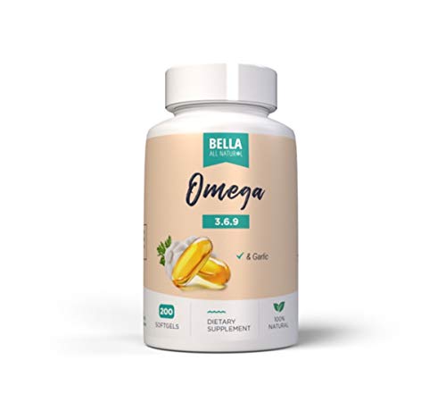 Bella All Natural Omega 3 6 9 with Garlic Oil - 200 Softgels Bella All NaturalBuy Supplements Australia