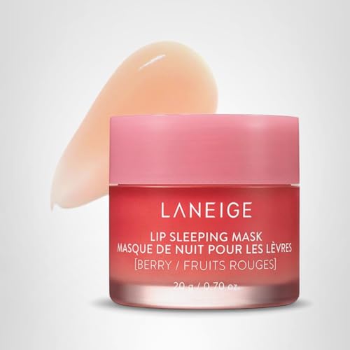 LANEIGE Lip Sleeping Mask, Berry: Nourishing Overnight Lip Treatment with Vitamin C, Shea & Murumuru Butter