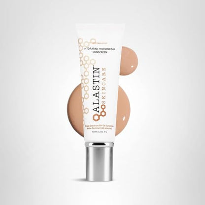 ALASTIN Skincare HydraTint Pro Mineral Sunscreen SPF 36 (3.2 oz) | 2-in-1 Tinted Daily Sunblock Moisturizer for Face & Neck