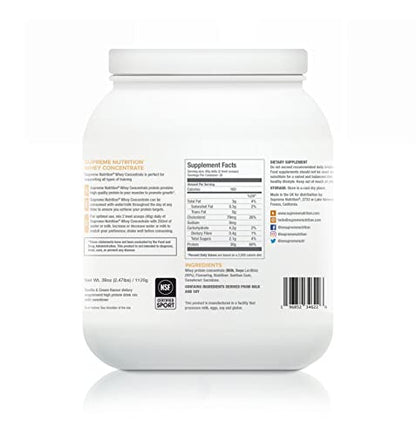 Supreme Nutrition Whey Protein Concentrate | 1.12kg - 28 Servings | 30g of Protein Per Serving Supreme NutritionBuy Supplements Australia