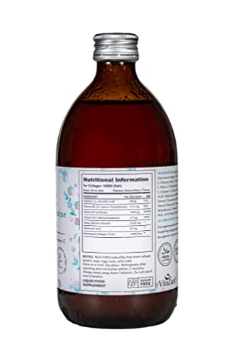 VitaZam Marine Collagen Liquid 10000mg with Hyaluronic Acid, Hydrolysed Peptide, Biotin for Hair, Skin, Nails, Joint, and Muscles, 500 ml VitaZamBuy Supplements Australia
