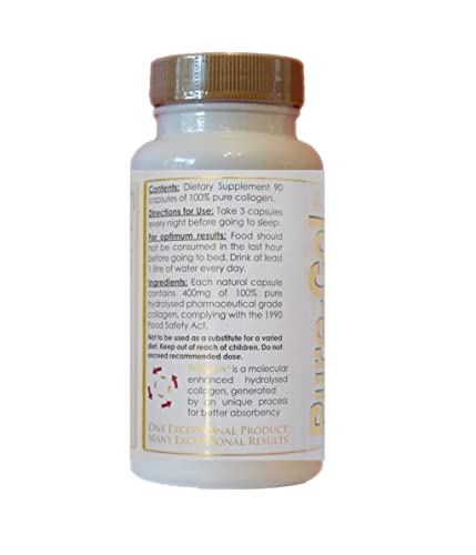 Pure-COL Collagen 90 Capsules 400mg Bio-Active Matrix High Strength Collagen Tablets The Perfect RangeBuy Supplements Australia