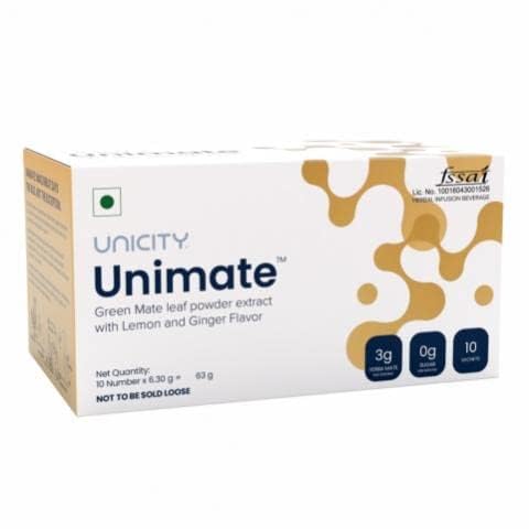 Ourtown Unicity Unimate Green Mate Leaf Powder Extract with Lemon and Ginger Flavor OurtownBuy Supplements Australia