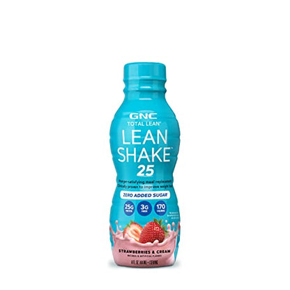 GNC Total Lean Lean Shake 25 - Strawberries and Cream - 12 Bottles GNCBuy Supplements Australia