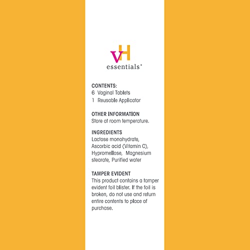 vH essentials Vitamin C Vaginal Tablet | Boric Acid Suppository Alternative | Supports Healthy pH and Eliminates vH essentialsBuy Supplements Australia