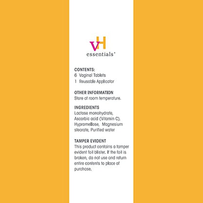 vH essentials Vitamin C Vaginal Tablet | Boric Acid Suppository Alternative | Supports Healthy pH and Eliminates vH essentialsBuy Supplements Australia