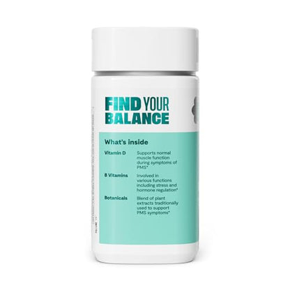 Habit PMS Support Supplement for Women (60 Capsules) - Supports Premenstrual Symptoms & Stress, Hormone Balance, Mood, B Vitamins, Vitamin D, Chasteberry, Ashwagandha, Gluten-Free, Non-GMO (1 Pack) H' HabitBuy Supplements Australia