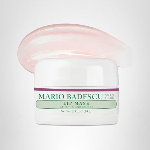 Mario Badescu Lip Mask with Acai and Vanilla for All Skin Types, Overnight Lip Treatment Enriched With Skin
