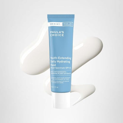 Paula's Choice RESIST Daily Hydrating Fluid Face Moisturizer with SPF 50 Sunscreen, Face Sunscreen for Oily Skin, Chamomile & Vitamin E