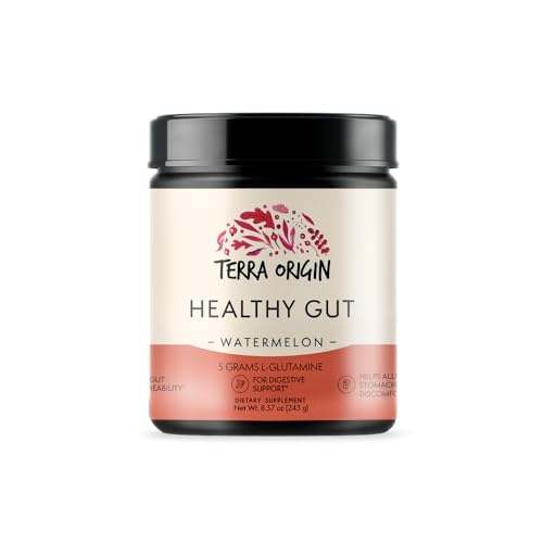 TERRA ORIGIN Healthy Gut Watermelon | 30-Servings with L-Glutamine, Zinc