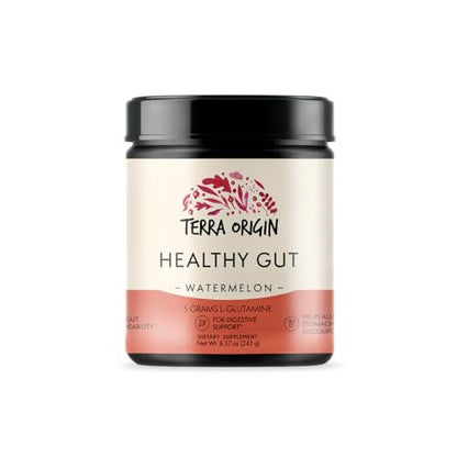 TERRA ORIGIN Healthy Gut Watermelon | 30-Servings with L-Glutamine, Zinc