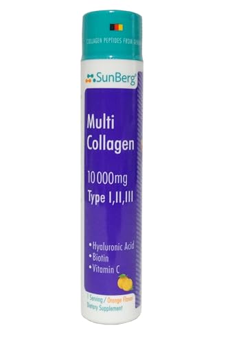 Sunberg Collagen Liquid Shots - 10000mg Collagen Supplement Type I,II,III Hyaluronic Acid BodygenixBuy Supplements Australia