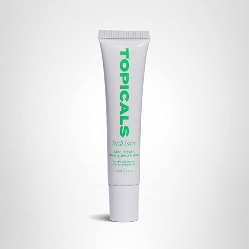 Topicals Slick Salve Mint Glossy Lip Balm | Soothes Discomfort, Strengthens Barrier and Provides Lasting Hydration & Relief | Vegan, Paraben-Free