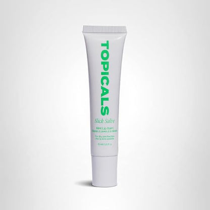 Topicals Slick Salve Mint Glossy Lip Balm | Soothes Discomfort, Strengthens Barrier and Provides Lasting Hydration & Relief | Vegan, Paraben-Free