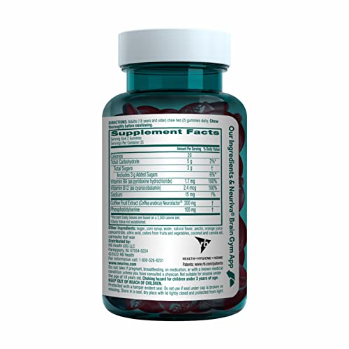 NEURIVA Plus Decaffeinated Nootropic Brain Supplement for Memory, Focus & Concentration & Cognitive Function, Clinically Tested NeuroFactor, Phosphatidylserine, Vitamins B6 B12,50ct Strawberry Gummies NEURIVABuy Supplements Australia