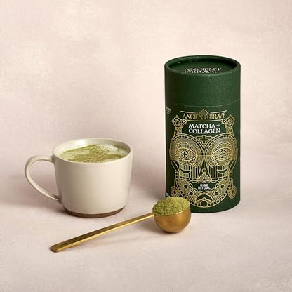 Ancient + Brave Matcha + Collagen 150g Tub - Lion's Mane Mushroom Powder Supplement Ancient + BraveBuy Supplements Australia