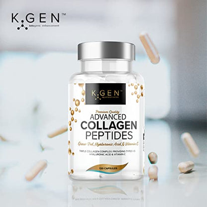Pure Collagen Supplements Capsules Grass Fed Advanced Multi Collagen Peptides K GEN rejuvenation nutritionBuy Supplements Australia
