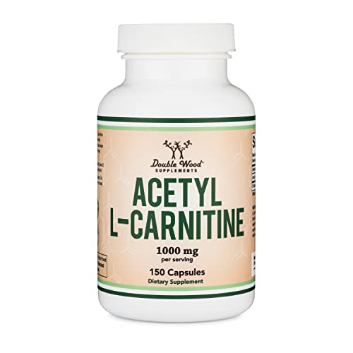 Acetyl L-Carnitine 1,000mg Per Serving, 150 Capsules (ALCAR for Brain Function Support Double Wood SupplementsBuy Supplements Australia
