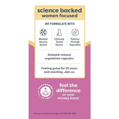 Renew Life Women's Probiotic Capsules, Supports pH Balance for Women, Vaginal, Urinary, Digestive and Immune Health, L. Rhamnosus GG, Dairy, Soy and Gluten-Free, 25 Billion CFU - 60 Ct Renew LifeBuy Supplements Australia