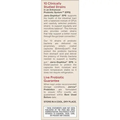 Jarrow Formulas Jarro-Dophilus EPS Advanced, 55 Billion CFU Probiotics, Digestive Support for Adults, 30 Probiotic Supplement Veggie Capsules, Up to 30 Day Supply Jarrow FormulasBuy Supplements Australia