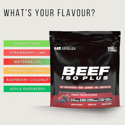 OUT ANGLED Beef Iso Plus, Beef Protein Isolate Powder, High Protein with Natural BCAAs, Zero Fat and Sugar OUT ANGLEDBuy Supplements Australia