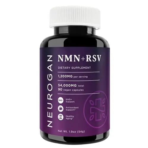 Neurogan NMN + Resveratrol Capsules – Cellular Health & Energy Support – 1200mg Nicotinamide Mononucleotide and Trans-Resveratrol per Serving, 90 Count NeuroganBuy Supplements Australia