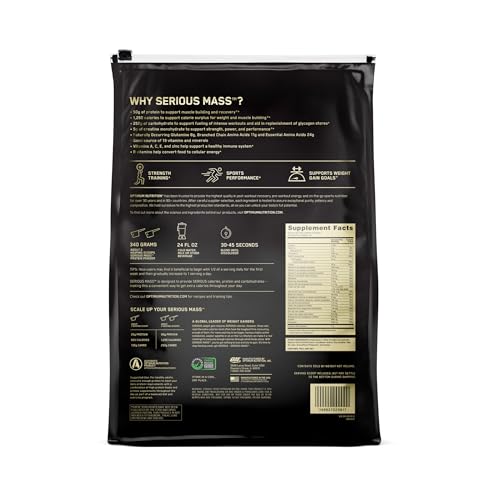 Optimum Nutrition Serious Mass Weight Gainer Protein Powder, Vitamin C, Zinc and Vitamin Optimum NutritionBuy Supplements Australia