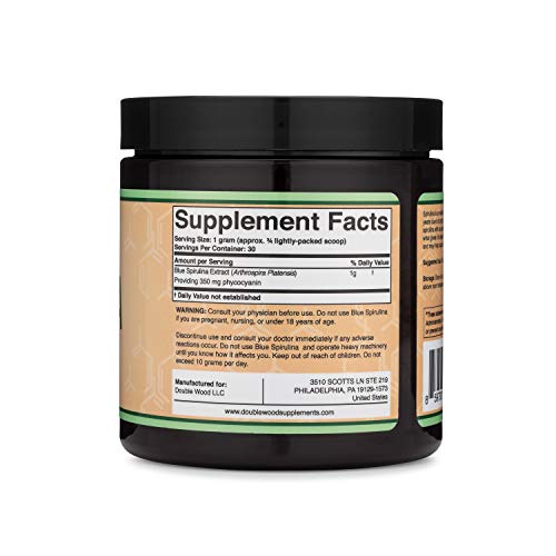 Blue Spirulina Powder - Maximum 35% Phycocyanin Content, Superfood Powder from Blue Double Wood SupplementsBuy Supplements Australia