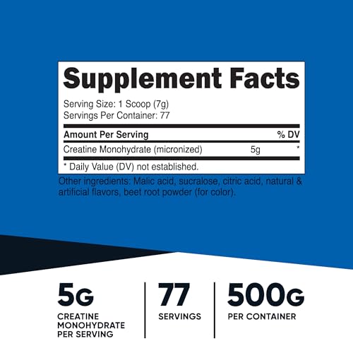 Nutricost Creatine Monohydrate Powder (Watermelon, 500 Gram) - Micronized Creatine NutricostBuy Supplements Australia