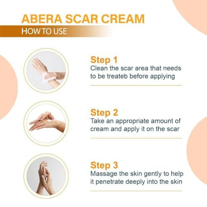 ABERA Scar Removal Cream for Women and Men - Rapid Repair of New Old Scars, Spots, Burns All Natural Treatment with Vitamin E, Alanine, Collagen (1 Box + 3 Eye Patch) ABERABuy Supplements Australia