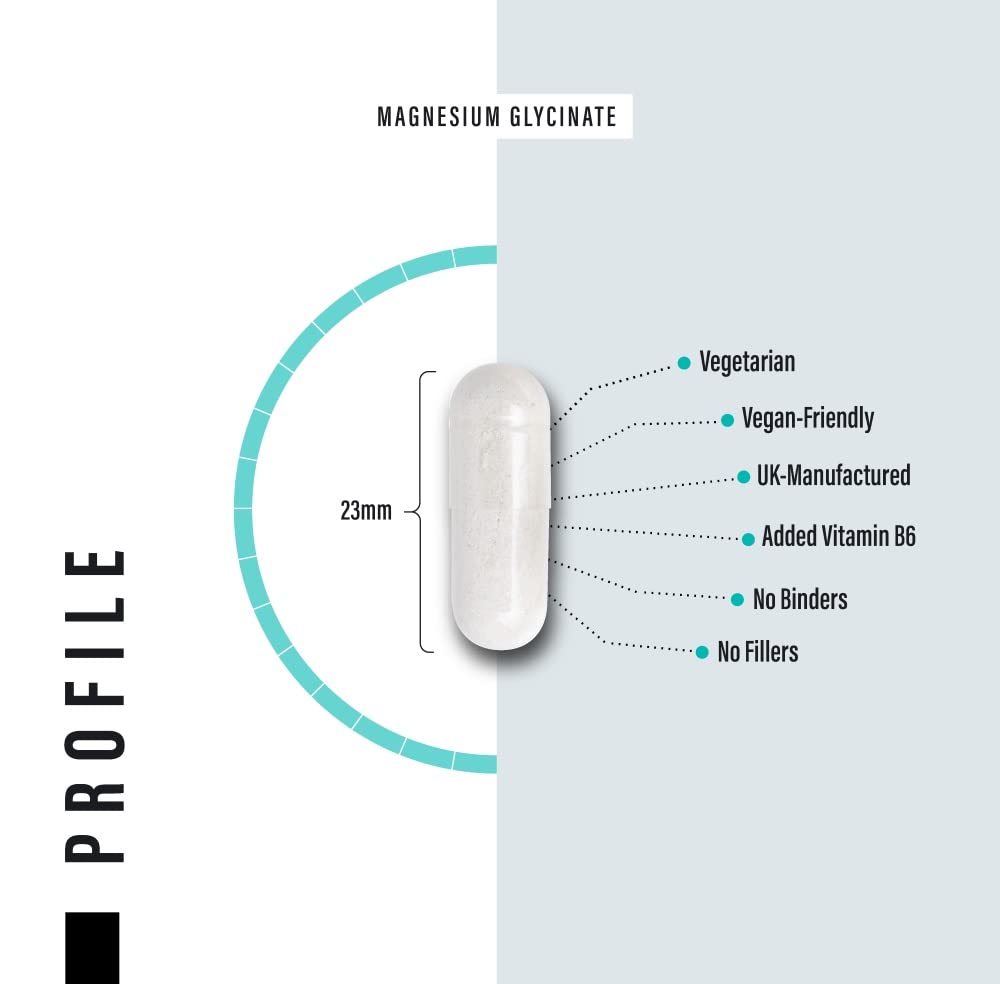 Magnesium Glycinate Supplements & Vitamin B6 - 120 High Strength Capsules SS Sport SuppliesBuy Supplements Australia