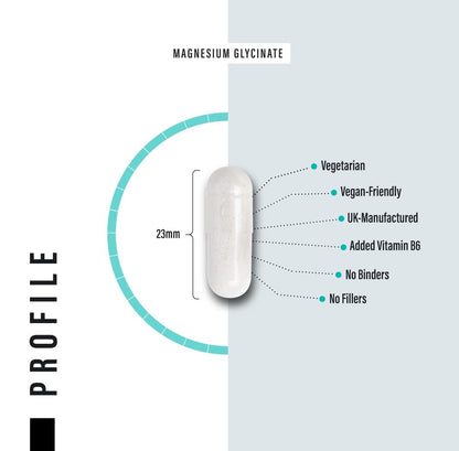 Magnesium Glycinate Supplements & Vitamin B6 - 120 High Strength Capsules SS Sport SuppliesBuy Supplements Australia