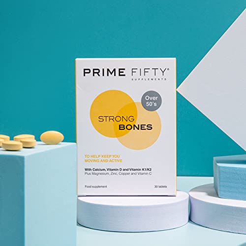 Prime Fifty Strong Bones Supplements – 28 Multivitamin Tablets with Calcium, Magnesium FutureYou CambridgeBuy Supplements Australia