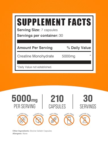 BULKSUPPLEMENTS.COM Creatine Monohydrate Capsules - Micronized Creatine Monohy BULKSUPPLEMENTS.COMBuy Supplements Australia