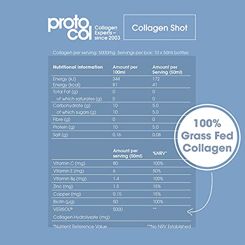 Proto-col, Women’s Liquid Collagen Drink, 10 Shots of Type 1 and 3 Collagen for Body Proto-ColBuy Supplements Australia