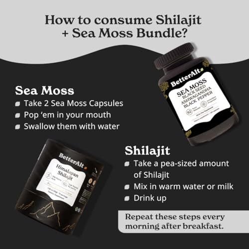 Better Alt Energy Duo with Pure Himalayan Shilajit Resin 30 gm & Sea Moss Capsules Better AltBuy Supplements Australia