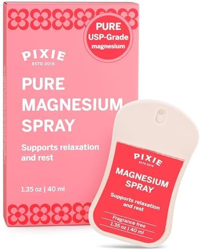 Pixie Pure Magnesium Spray 1.35oz – USP Grade – Fast-Absorbing Topical Relief for Body Aches, Sleep & Menstrual Discomfort – Travel Size & Non-Toxic for Feminine Care Pixie CupBuy Supplements Australia