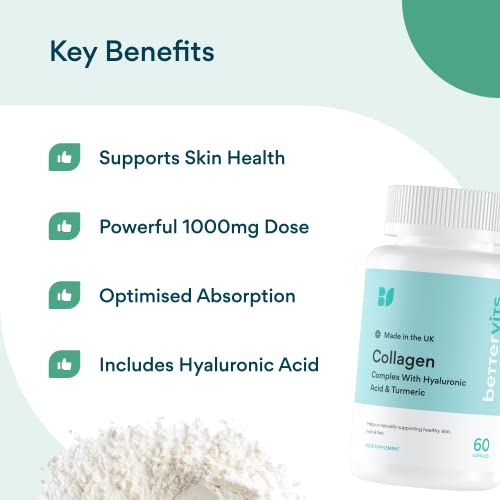 Bettervits Collagen Complex | 1000mg Hydrolyzed Capsules | Skin | Hair | Nails BettervitsBuy Supplements Australia
