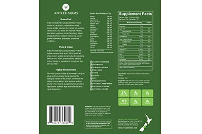 Antler Farms - 100% Grass Fed New Zealand Whey Protein Isolate, Unflavored, 30 Servings Antler FarmsBuy Supplements Australia