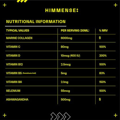 Hydrolysed Marine Liquid Collagen - 6000mg Type 1 Collagen Peptides enriched with 7 Vitamins HimmenseBuy Supplements Australia