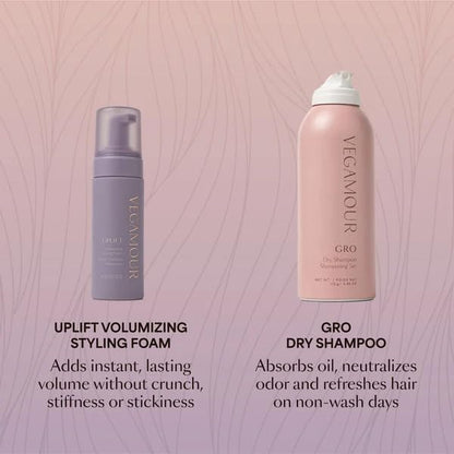 VEGAMOUR UPLIFT and Refresh Kit | Volumizing Dry Shampoo Spray Formulated Without Benzene, Supports Thicker Fuller Looking Hair | $50 Value VEGAMOURBuy Supplements Australia