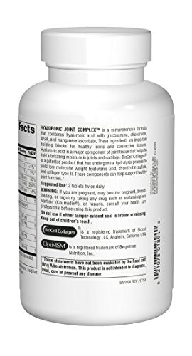 Source Naturals Hyaluronic Joint Complex with Glucosamine, Chondroitin & MSM Extra Source NaturalsBuy Supplements Australia