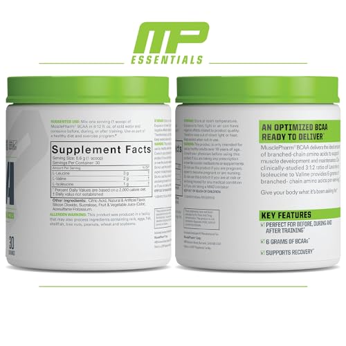 MusclePharm Essentials BCAA, Fruit Punch - 30 Servings Muscle PharmBuy Supplements Australia