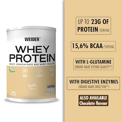 Weider Whey Protein (300g) Vanilla Flavour. Whey Protein from Concentrate and Isolate WeiderBuy Supplements Australia