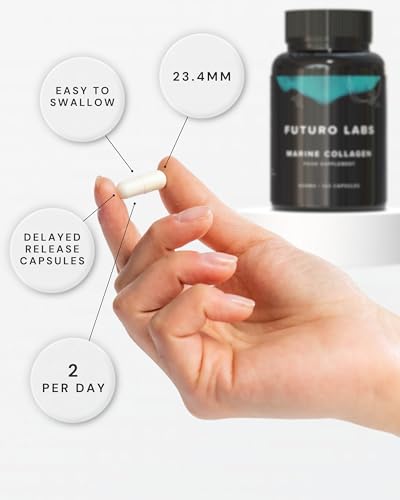 Marine Collagen Capsules 1200mg with VIT C (12mg) and Zinc (1.5mg) - Made in The UK Futuro LabsBuy Supplements Australia
