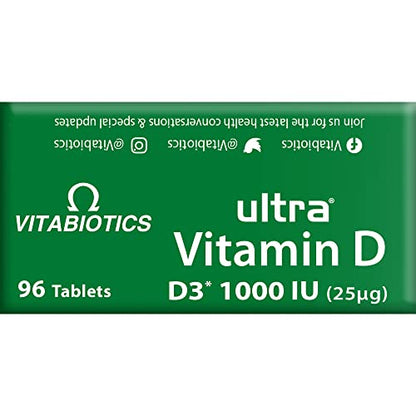 Vitabiotics Ultra Vitamin D Tablets 1000IU Optimum Level -96 count (Pack of 1) Vitabiotics UltraBuy Supplements Australia
