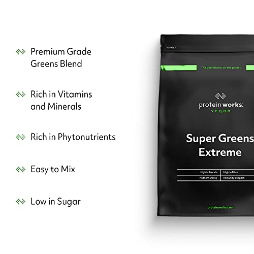 Protein Works Super Greens Extreme Powder , 156 Health Benefits , 41 Active Ingredients Protein WorksBuy Supplements Australia