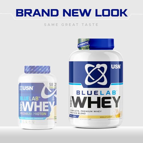 USN Blue Lab Whey Protein Powder: Vanilla - Whey Protein 2kg - Post-Workout USNBuy Supplements Australia